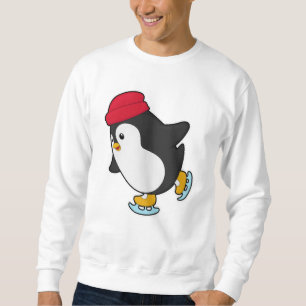Penguin at Ice skating with Hat Sweatshirt