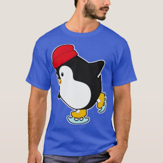 Penguin at Ice skating with Hat T-Shirt