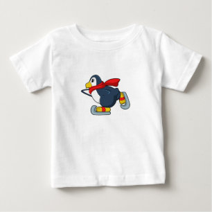 Penguin at Ice skating with Ice skates.PNG Baby T-Shirt
