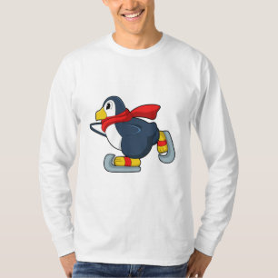 Penguin at Ice skating with Ice skates.PNG T-Shirt