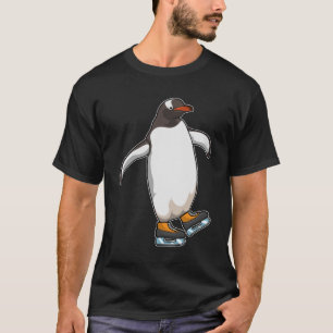 Penguin at Ice skating with Ice skates T-Shirt