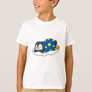 Penguin at Sleeping with Blanket T-Shirt