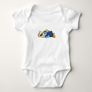Penguin at Sleeping with Pillow Baby Bodysuit