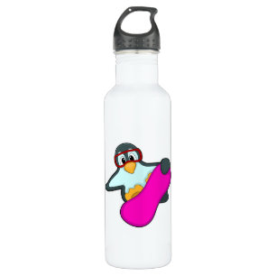Penguin at Snowboard Sports & Ski goggles 710 Ml Water Bottle