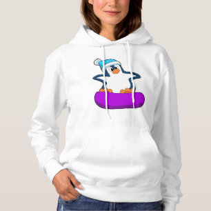 Penguin at Snowboarding with Snowboard Hoodie