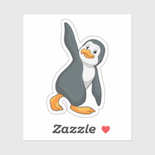 Penguin at Yoga Stretching exercise