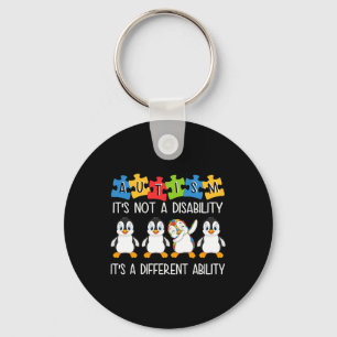 Penguin Autism Is Not A Disability It's A Differen Keychain