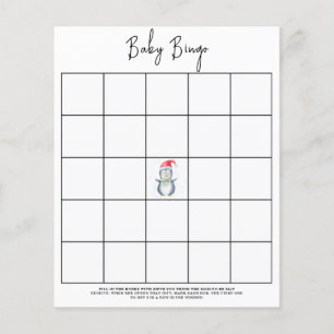 Penguin - Baby shower bingo game