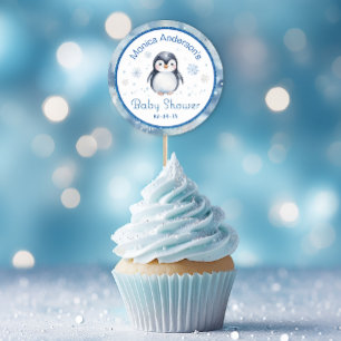 Penguin Baby Shower Favour Sticker