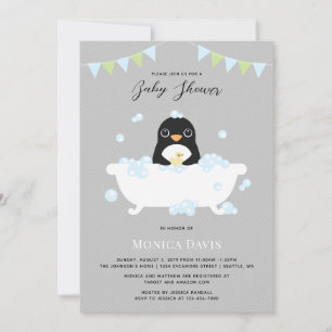 Penguin Baby Shower Invitation