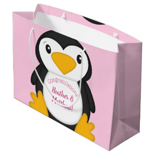 Penguin Baby Shower Large Gift Bag