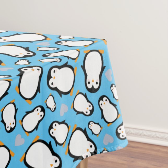 Penguin Baby Shower Tablecloth (In Situ)