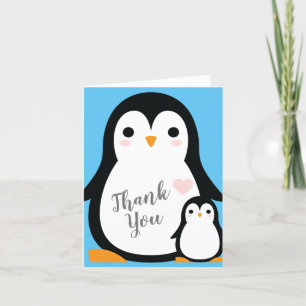 Penguin Baby Shower Thank You Card