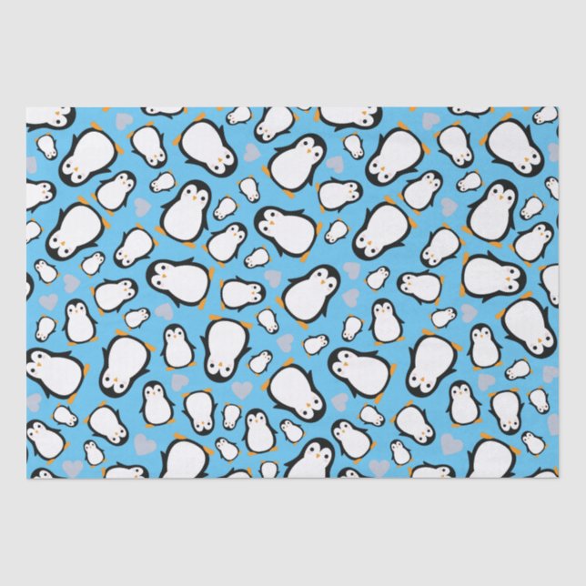 Penguin Baby Shower Tissue Paper (Front)