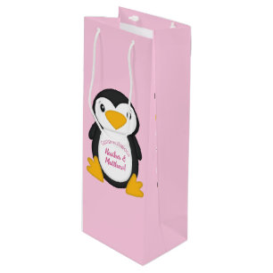 Penguin Baby Shower Wine Gift Bag