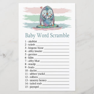 Penguin Baby word scramble game