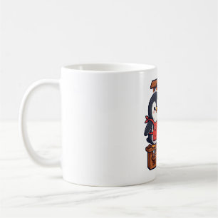Penguin Barista Serving Hot Cocoa Coffee Mug