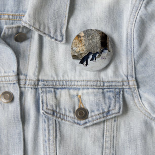 Penguin Beach House,    2 Inch Round Button
