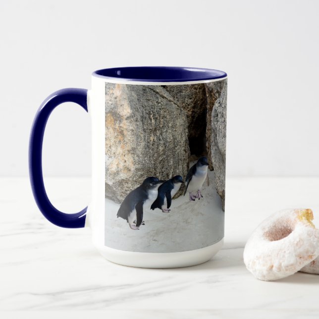 Penguin Beach House,   Mug (With Donut)
