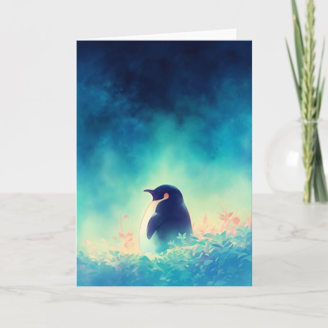 Penguin Beneath the Dark Sky Card (Front)