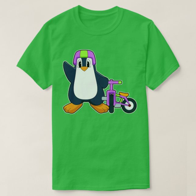 Penguin Bicycle T-Shirt (Design Front)