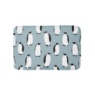 Penguin Bird Animal Cute Pattern Bath Mat