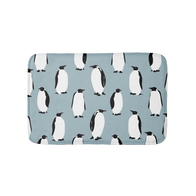 Penguin Bird Animal Cute Pattern Bath Mat (Front)