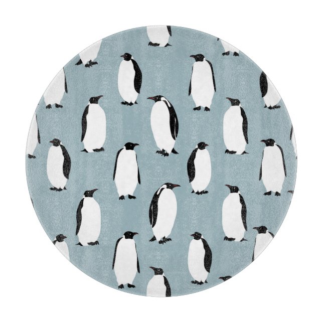Penguin Bird Animal Cute Pattern Cutting Board (Front)