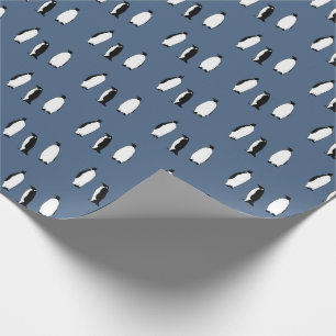 Penguin Bird Blue Antarctic Animal Polar Wrapping Paper