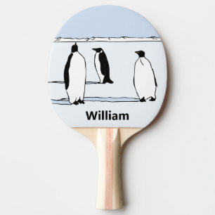 Penguin Bird Cool Personalized Blue Table Tennis  Ping Pong Paddle
