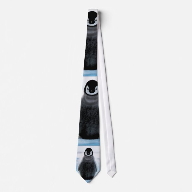 Penguin Birds Wildlife Birdlover Gift Tie (Front)