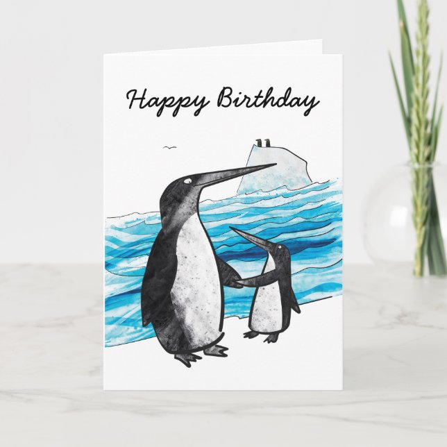 Penguin Birthday Card (Front)