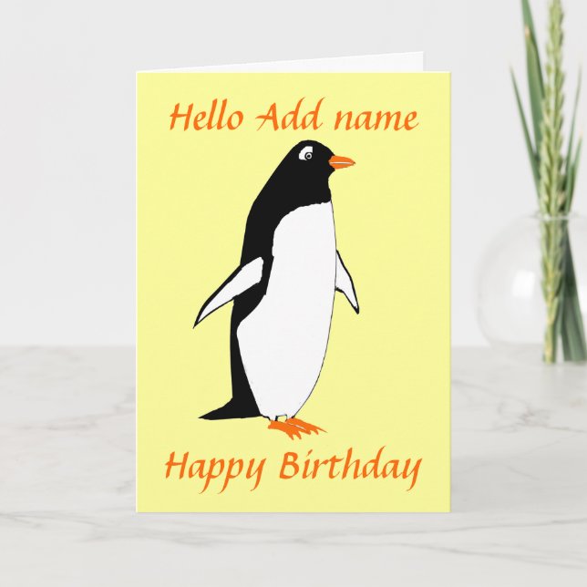 Penguin Birthday Card (Front)