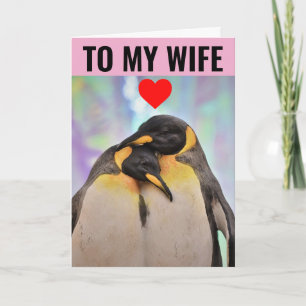 PENGUIN BIRTHDAY CARD FOR WIFE