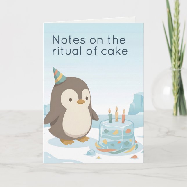 Penguin Birthday | Dry Humour Custom Birthday Card (Front)