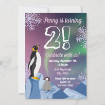 Penguin Birthday Invitation