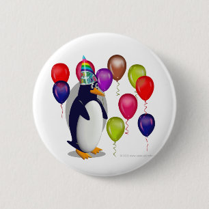 Penguin Birthday Party 2 Inch Round Button