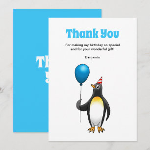 Penguin Birthday Thank You Card