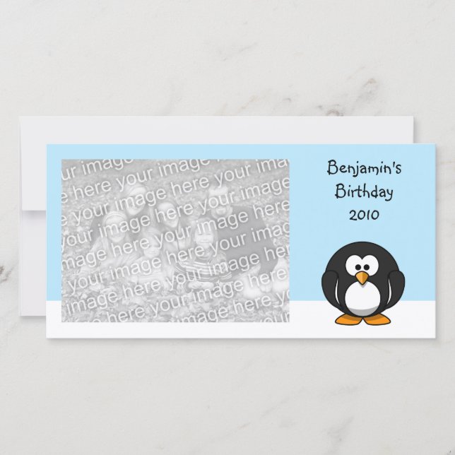 Penguin Blank Photo Style Announcement (Front)