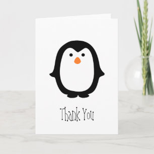 Penguin Blank Thank You Greeting Card