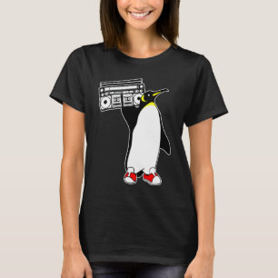 Penguin Boombox Retro 1980s Boom Box T-Shirt