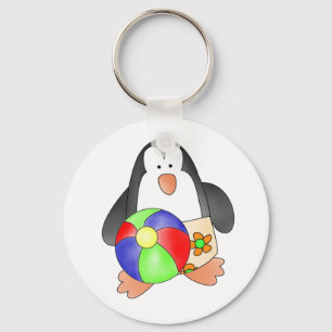 Penguin Boys Swim Keychain