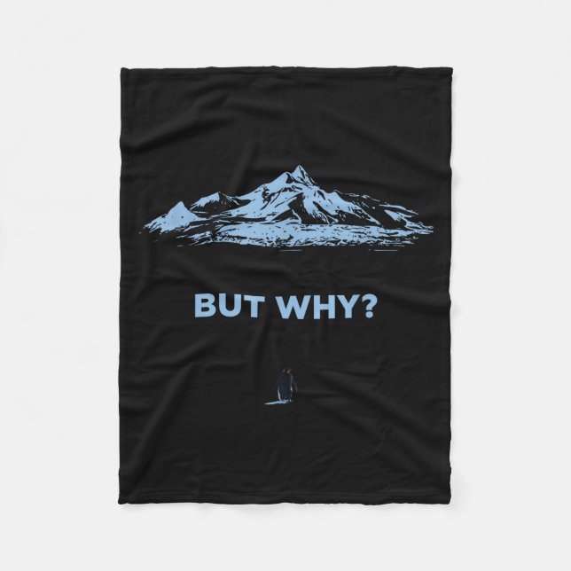 Penguin But Why Fleece Blanket (Front)