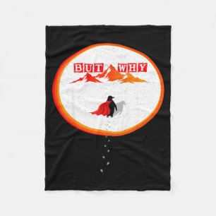 Penguin but why head towards the mountains penguin fleece blanket