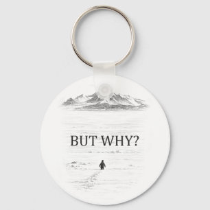 Penguin But Why Mountains  Keychain