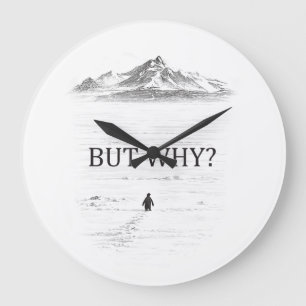 Penguin But Why Mountains Penguin Large Clock