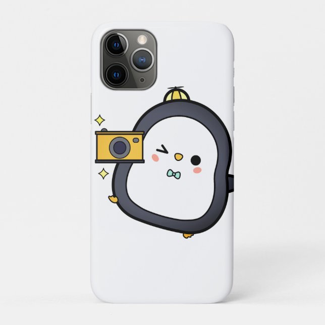 Penguin, Camera, Character Case-Mate iPhone Case (Back)