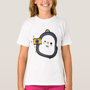 Penguin, Camera, Character T-Shirt