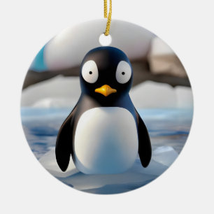 Penguin Ceramic Ornament