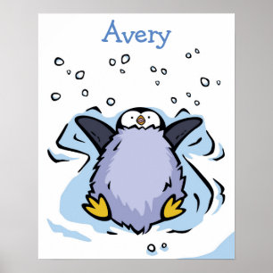 Penguin Chick Angel Poster